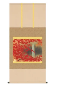 掛け軸(掛軸)【尺五】 滝に紅葉（川端龍子）【複製】 名画 複製 日本製 川端 龍子 もみじ 秋【送料無料】【代引き手数料無料】