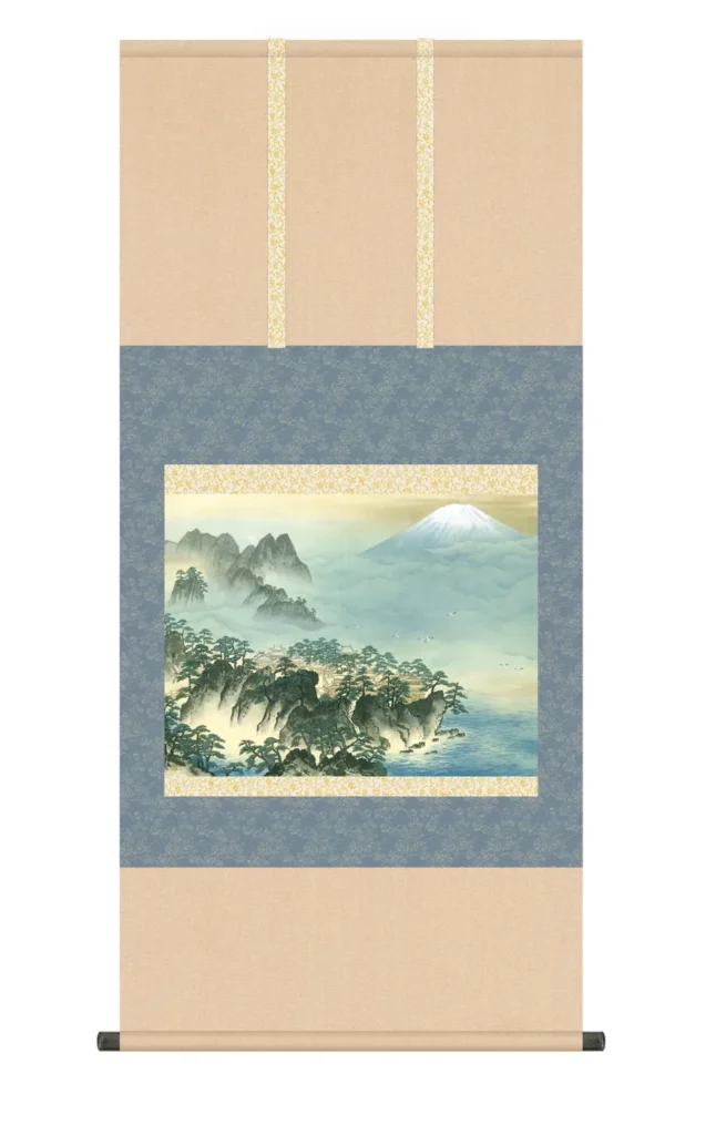 掛け軸(掛軸)【尺五】 蓬莱山（横山大観）【複製】 名画 複製 日本製 ほうらい山 【送料無料】【代引き手数料無料】