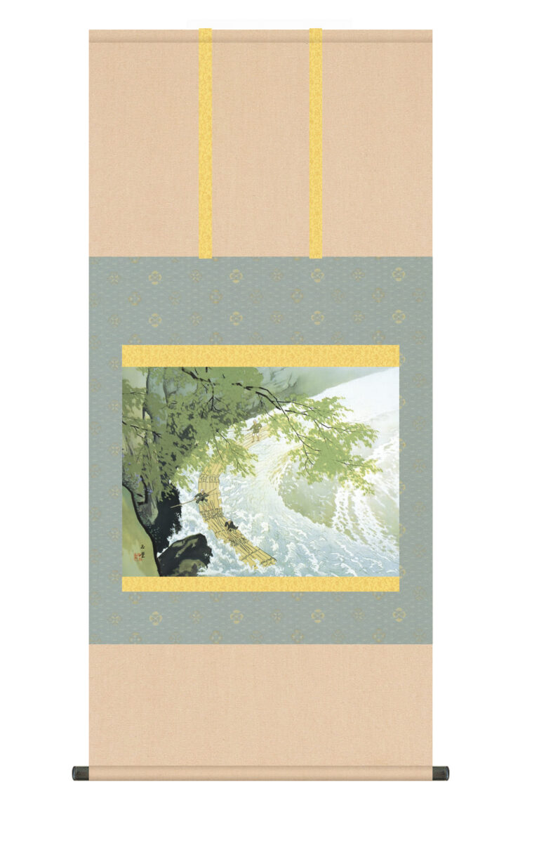 掛け軸(掛軸)【尺五】 筏（いかだ）（川合玉堂）【複製】 名画 複製 日本製 川合 玉堂 夏【送料無料】【代引き手数料無料】
