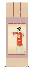 掛け軸(掛軸)【尺五】 序の舞（じょのまい）（上村松園）【複製】 名画 複製 日本製 上村 松園 美人【送料無料】【代引き手数料無料】