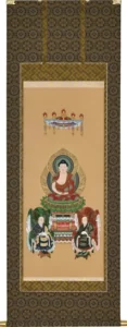 掛け軸／掛軸 曹洞三尊佛（武藤紅雲） 桐箱収納 お盆 お彼岸 法事 肉筆 曹洞宗 【送料無料】【代引手数料無料】