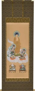 掛け軸／掛軸 天台五尊佛（武藤紅雲） 桐箱収納 お盆 お彼岸 法事 肉筆 天台宗 【送料無料】【代引手数料無料】