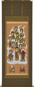 掛け軸／掛軸 天台十三佛（武藤紅雲） 桐箱収納 お盆 お彼岸 法事 肉筆 天台宗 【送料無料】【代引手数料無料】