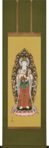 掛け軸／掛軸 聖観音（林翠光） 桐箱収納 お盆 お彼岸 法事 特殊工芸 観音様 正面 【送料無料】【代引手数料無料】