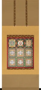 掛け軸／掛軸 両界曼荼羅 金剛界 胎蔵界（特殊工芸品） 桐箱収納 お盆 法事 特殊工芸 金剛界 胎蔵界 【送料無料】【代引き手数料無料】