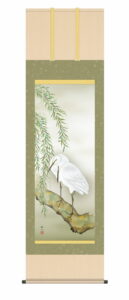 掛け軸 掛軸 かけじく 花鳥画<br>　白鷺（浮田　秋水）<br>　鷺　床の間　モダン　掛物　送料無料 代引手数料無料