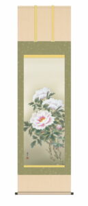 掛け軸 掛軸 花鳥画<br>　四季花（吉井　蘭月）<br>　年中掛け　牡丹　吉祥花　床の間　和室　モダン　送料無料 代引き手数料無料