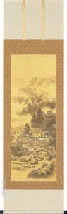 掛け軸 吉祥四神相応山水図(今井 玲豊) 開運・家運隆盛【送料無料】【代引手数料無料】