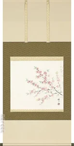 掛け軸／掛軸 桃の花（佐藤 桂三） 【送料無料】【代引手数料無料】