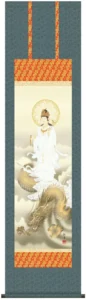 掛け軸／掛軸【観音様】 龍上観音（北条 裕華）【尺三】 【送料無料】【代引手数料無料】