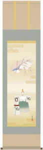 掛け軸／掛軸【お雛さま】【尺三】 立雛（長江 桂舟） 【送料無料】【代引手数料無料】
