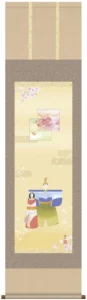 掛け軸／掛軸【お雛さま】【尺三】 立雛（伊藤 渓山） 【送料無料】【代引手数料無料】