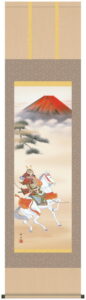掛け軸(掛軸)【尺三】<br>富峰武者（長江　桂舟）<br>【送料無料】【代引手数料無料】