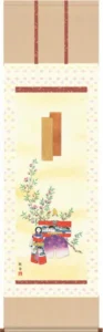 掛け軸 掛軸 お雛さま 桃の節句 立雛（香山 緑翠） 送料無料 代引手数料無料
