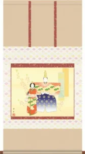 掛け軸／掛軸【お雛さま】 立雛（野川 秀華） 【送料無料】【代引手数料無料】