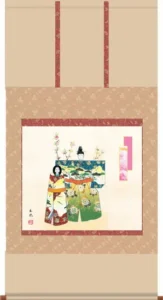 掛け軸／掛軸【お雛さま】 立雛（西尾 香悦） 【送料無料】【代引手数料無料】