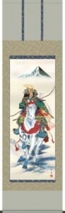 掛け軸／掛軸【武者・節句】<br>白馬武者（高畠　周峰）<br>【送料無料】【代引手数料無料】