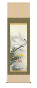 掛け軸／掛軸【花鳥/尺五】<br>四君子　北山 歩生(三美会)<br>【送料無料】【代引手数料無料】