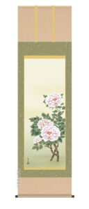掛け軸／掛軸【花鳥/尺五】<br>富貴花　北山 歩生(三美会)<br>【送料無料】【代引手数料無料】