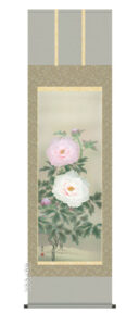 掛け軸 掛軸 花鳥画<br>富貴花（西尾　香悦）<br>送料無料 代引手数料無料