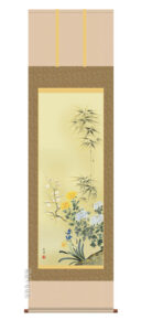 掛け軸 掛軸 花鳥<br>四君子（田中　広遠）<br>送料無料 代引き手数料無料