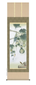 掛け軸／掛軸／かけじく【花鳥/尺五】<br>六瓢（唐沢　碧山）<br>【送料無料】【代引き手数料無料】