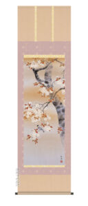 掛け軸／掛軸【四季揃・春】<br>四季花鳥・桜花に小鳥（近藤　玄洋）<br>【送料無料】【代引手数料無料】