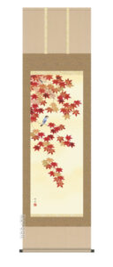 掛け軸／掛軸【四季揃・秋】<br>四季花鳥・紅葉（長江　桂舟）<br>【送料無料】【代引手数料無料】