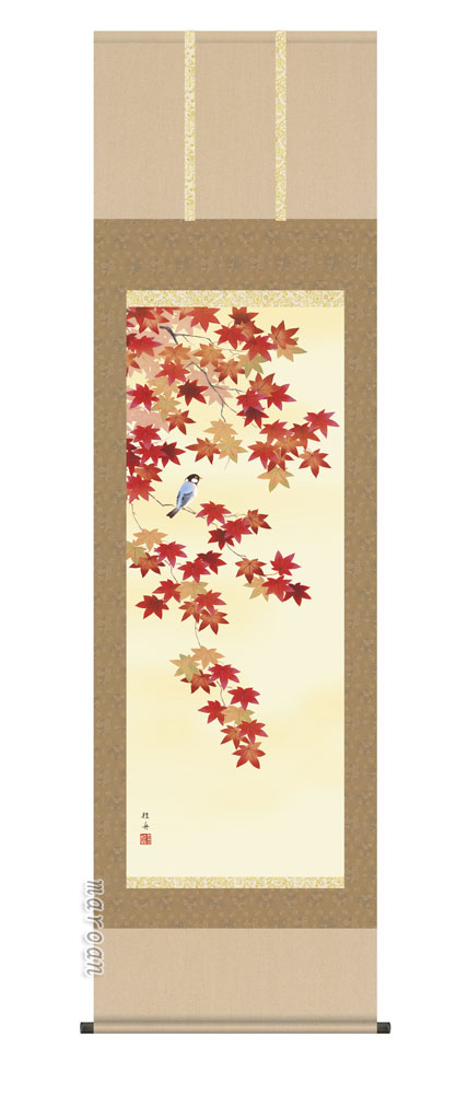 掛け軸／掛軸【四季揃・秋】 四季花鳥・紅葉（長江 桂舟） 【送料無料】【代引手数料無料】
