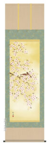 掛け軸／掛軸【四季揃・春】<br>四季花鳥・桜花（長江　桂舟）<br>【送料無料】【代引手数料無料】