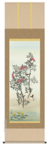 掛け軸／掛軸【四季揃・秋】<br>四季花鳥・南天福寿（長江　桂舟）<br>【送料無料】【代引手数料無料】