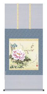掛け軸／掛軸【花鳥】<br>四季花（高畠　周峰）<br>【送料無料】【代引手数料無料】