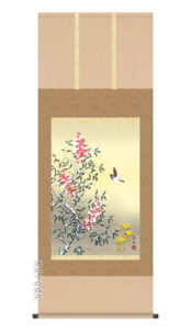 掛け軸／掛軸【冬】<br>雪中南天（野川　秀華）<br>【送料無料】【代引き手数料無料】