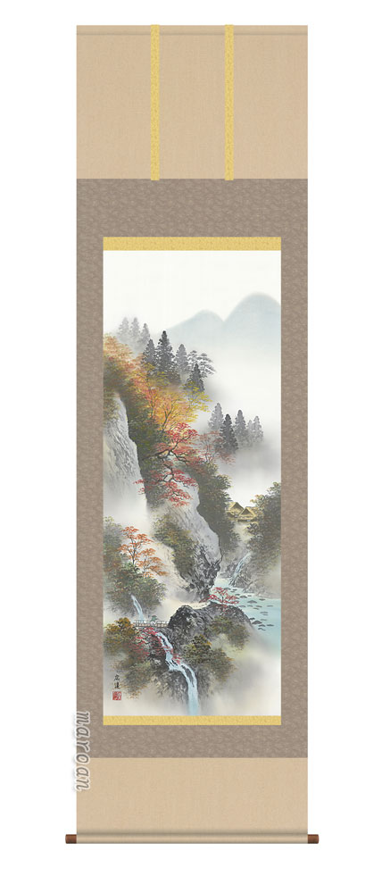 掛け軸／掛軸／かけじく【花鳥画】 紅葉色景（田中 広遠） 【送料無料】【代引き手数料無料】
