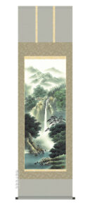 掛け軸／掛軸【山水】<br>幽山渓谷（鈴村　秀山）<br>【送料無料】【代引手数料無料】