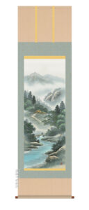 【掛け軸／掛軸／山水画】<br>緑風水明（伊藤　渓山）<br>【送料無料】【代引手数料無料】
