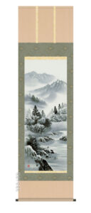 掛け軸／掛軸【山水】<br>閑雅悠景（鈴村　秀山）<br>【送料無料】【代引手数料無料】