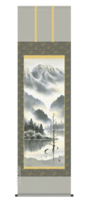 掛け軸／掛軸【山水/尺五】<br>上高地（鈴村　秀山）<br>【送料無料】【代引手数料無料】