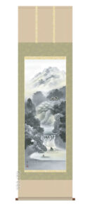 掛け軸／掛軸／かけじく【山水画】<br>幽山蒼流（伊藤　渓山）<br>【送料無料】【代引き手数料無料】