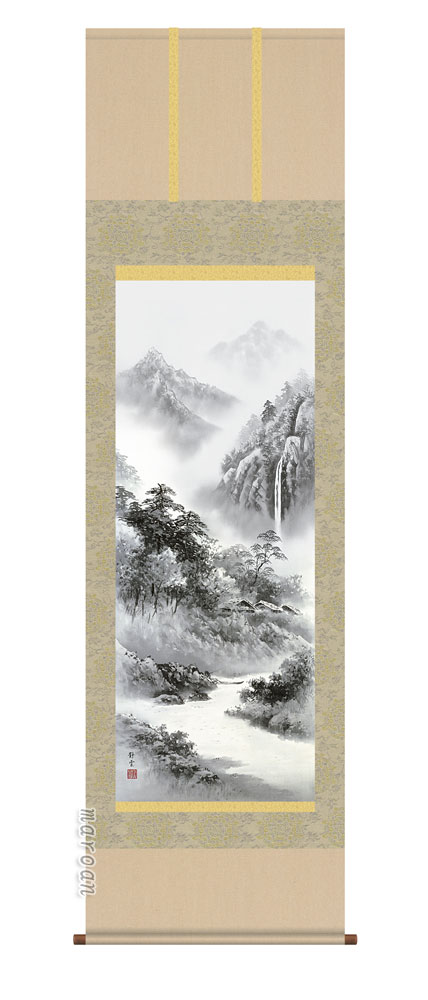 【掛け軸／掛軸／山水画】 紫山憧憬（佐藤 静雲） 【送料無料】【代引き手数料無料】