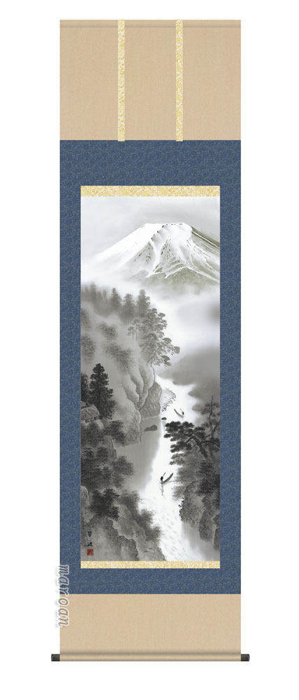 掛け軸／掛軸【富士】富峰山水（戸塚　翠漣）【送料無料】【代引手数料無料】