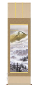 掛け軸／掛軸【金富士/尺五】<br>金富士飛翔（熊谷　千風）<br>【送料無料】【代引手数料無料】