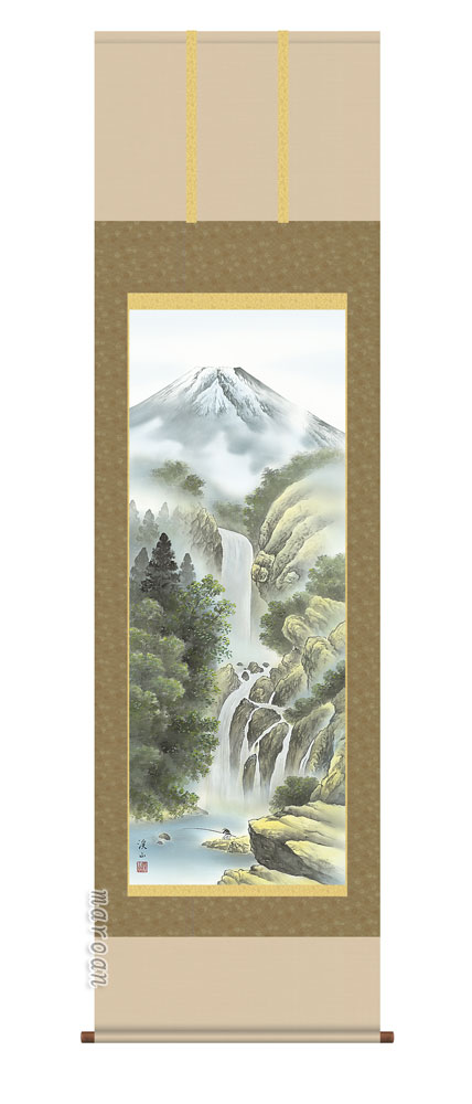 掛け軸／掛軸【富士】富峰玉簾（伊藤 渓山）【送料無料】【代引手数料無料】