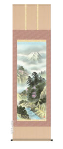 【掛け軸／掛軸／山水画】<br>万山乱花（伊藤　渓山）【四季揃・春】<br>【送料無料】【代引手数料無料】