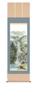 【掛け軸／掛軸／山水画】<br>瀑布清冽（伊藤　渓山）【四季揃・夏】<br>【送料無料】【代引手数料無料】