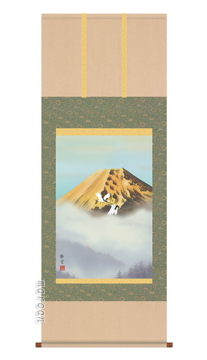 掛け軸／掛軸【富士/尺五あんどん】輝金富士（佐藤　静雲）【送料無料】【代引手数料無料】
