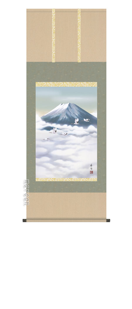 掛け軸／掛軸／かけじく【富士/尺五あんどん】<br>黎明富士（伊藤　香旬）<br>【送料無料】【代引き手数料無料】