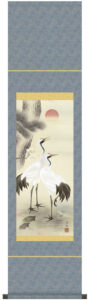 掛け軸(掛軸)【尺幅立】<br>松竹梅鶴亀（小野　洋舟）<br>【送料無料】【代引き手数料無料】