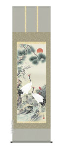 掛け軸／掛軸【鶴亀】<br>松竹梅鶴亀（浮田　秋水）<br>【送料無料】【代引手数料無料】