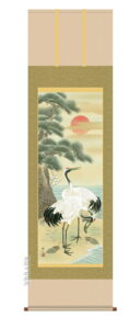 掛け軸／掛軸【鶴亀】<br>松竹梅鶴亀（鈴村 秀山）<br>【送料無料】【代引手数料無料】